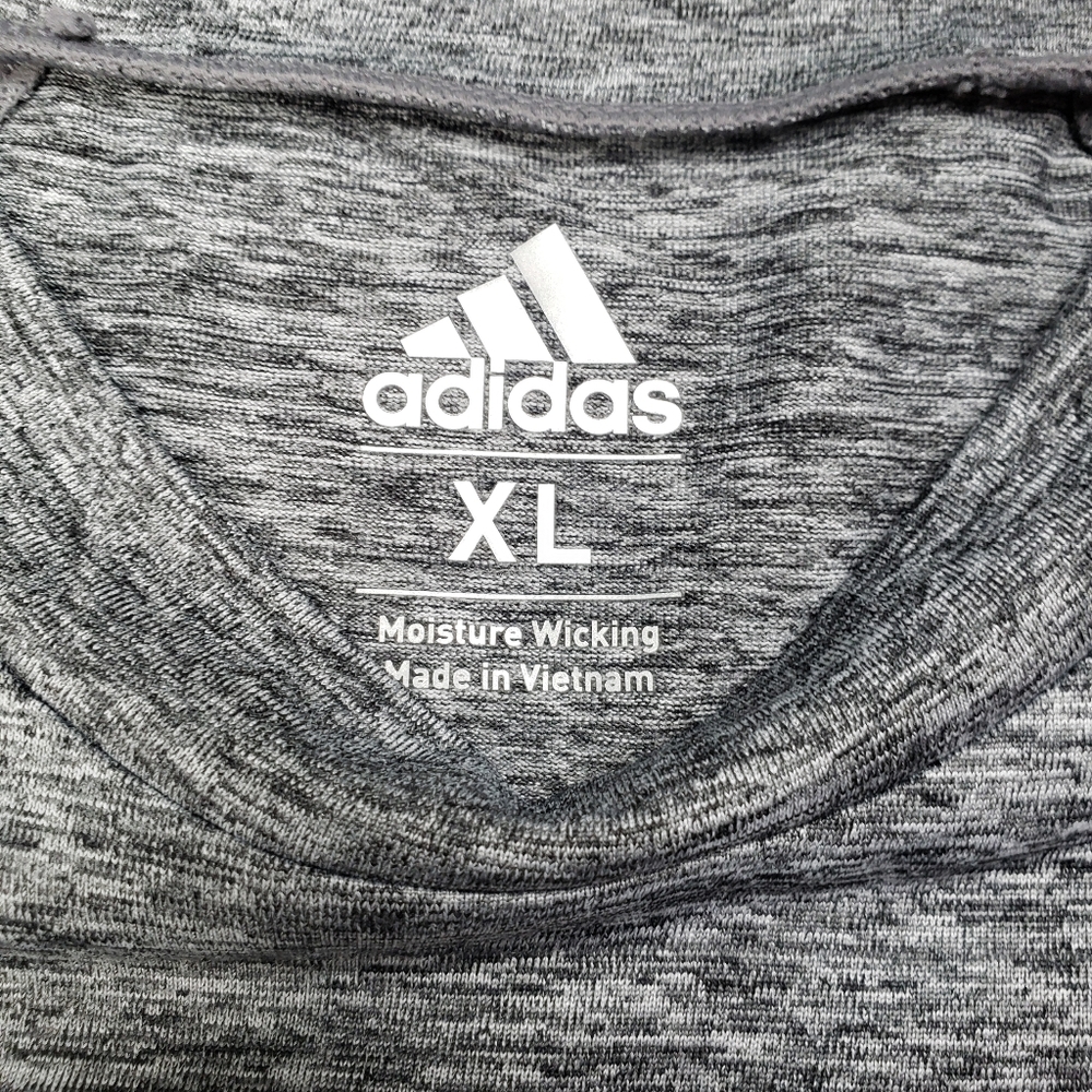 NEW Adidas Logo Tee Shirt Top Swim Top XL Grey - Picture 9 of 16